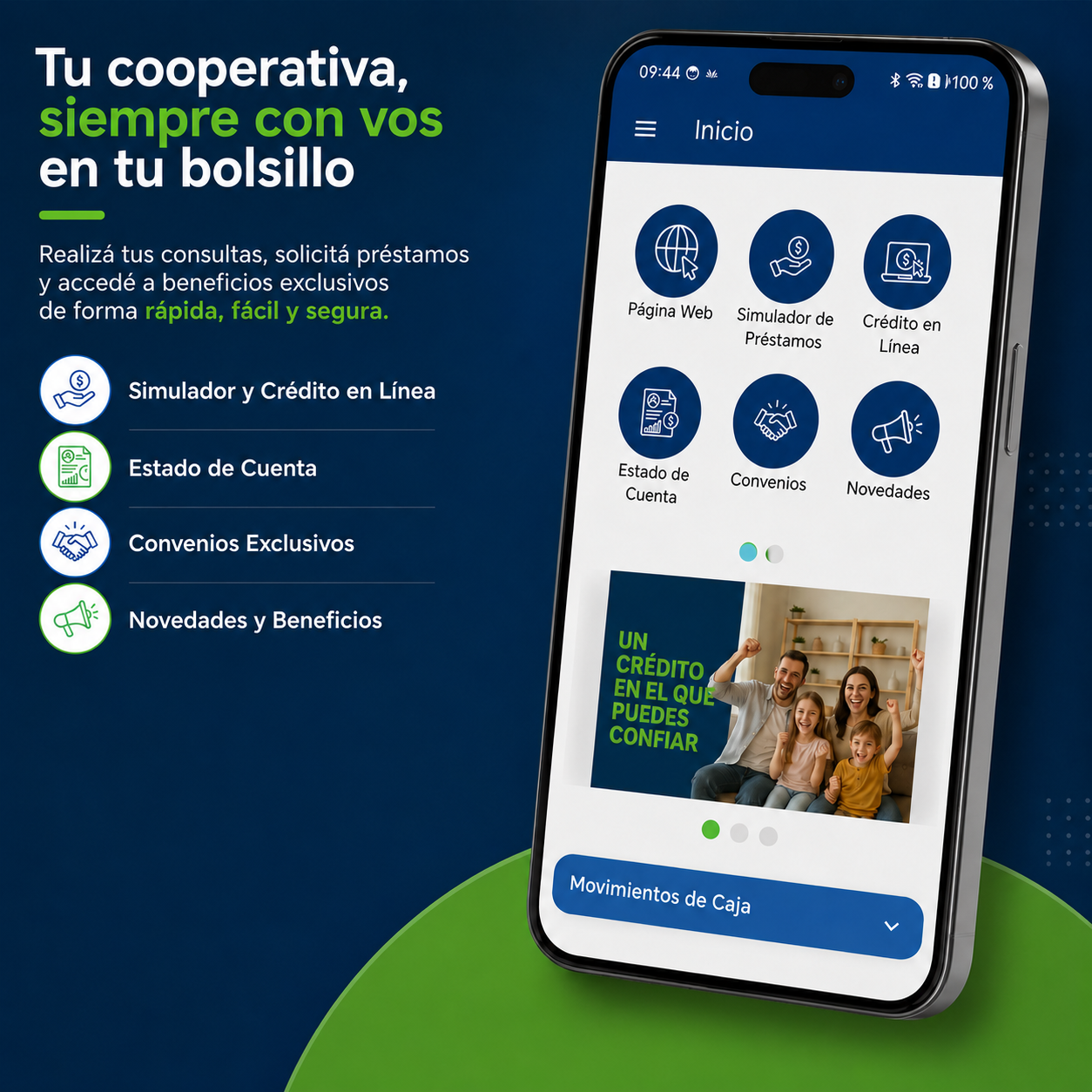 App móvil Cooperbit para socios de cooperativas — iOS y Android
